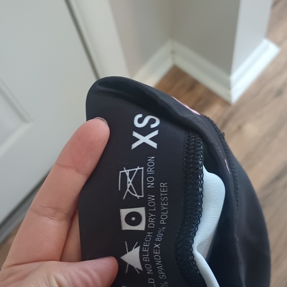 NWT Modus Apparel feel better do better pink and black leggings size XS - Picture 4 of 9